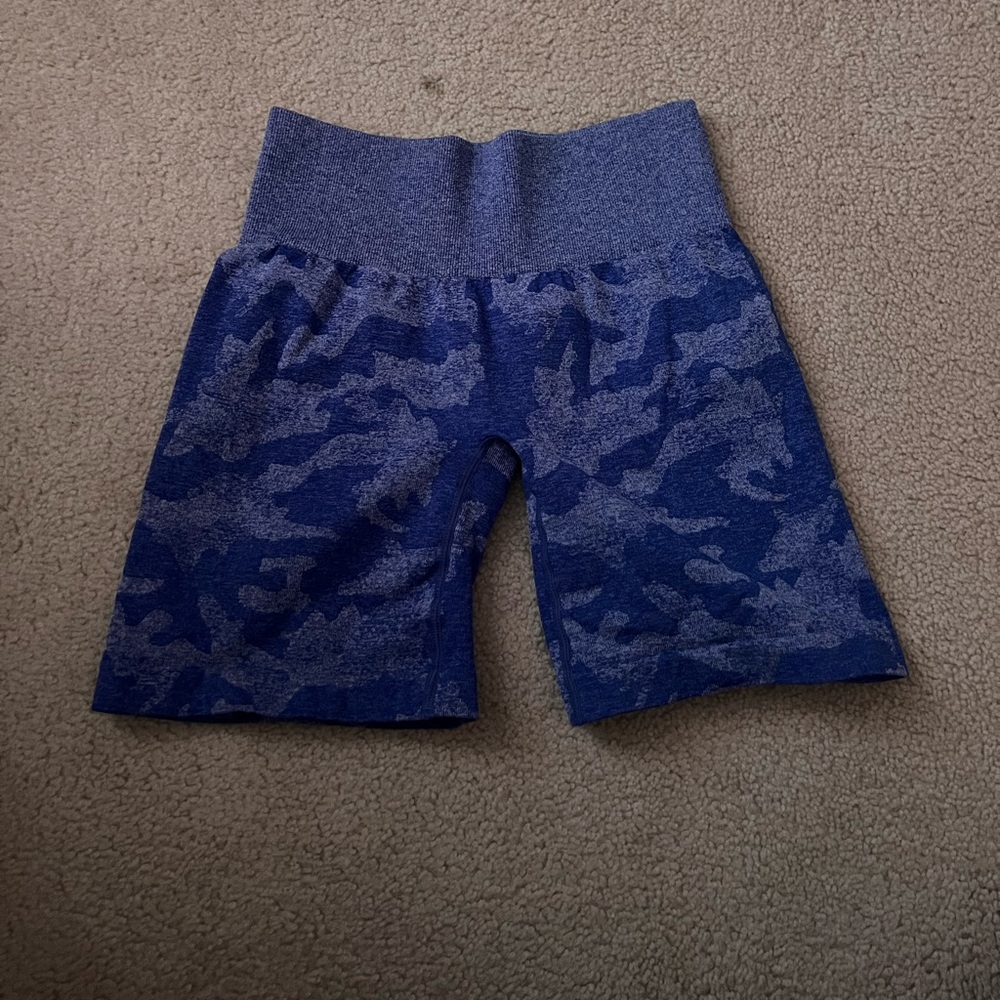 NVGTN blue camo biker shorts